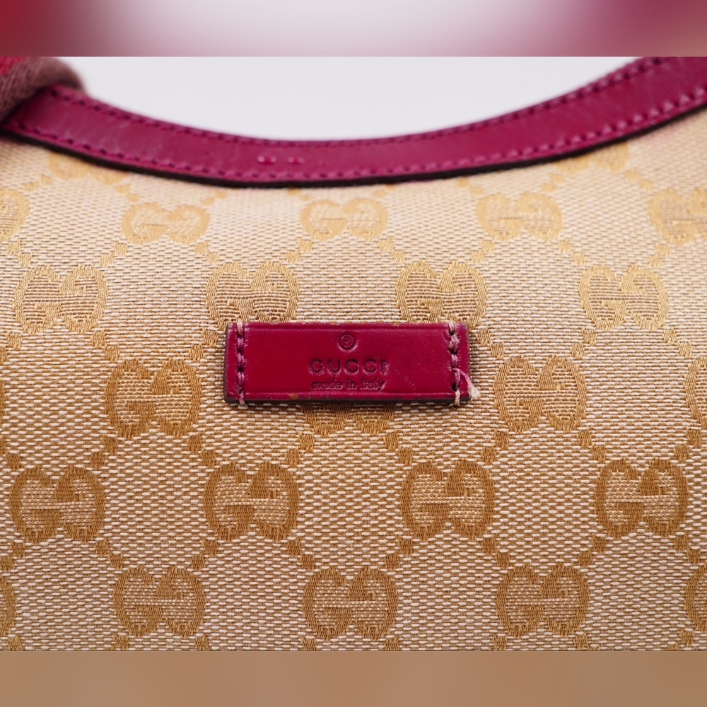 (MT388) GUCCI Monogram Web Halfmoon Crossbody Bag - Picture 2 of 16